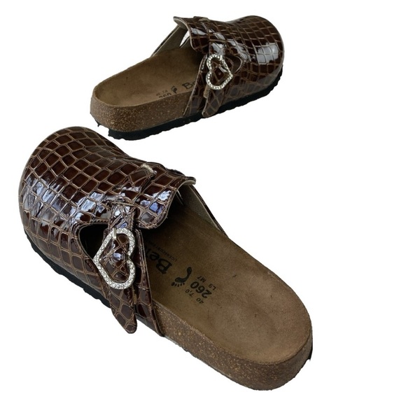 Birkenstock Shoes - Birkenstock Betula Croc-Embossed Mules